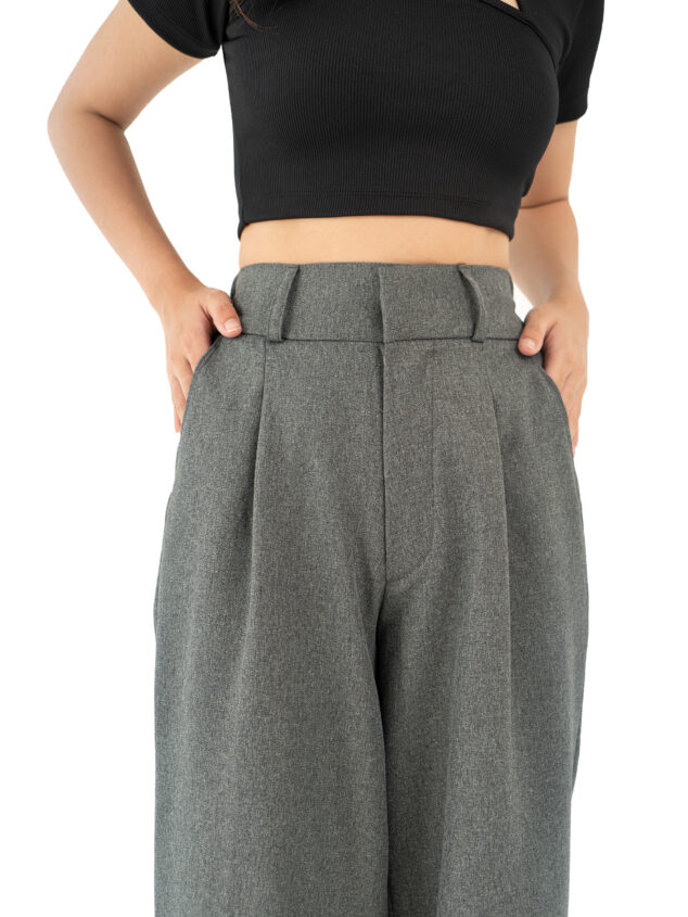 Grey Sally Women Solid Pant 