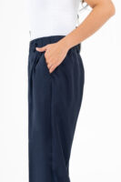 Navy Sally Women Solid Pant
