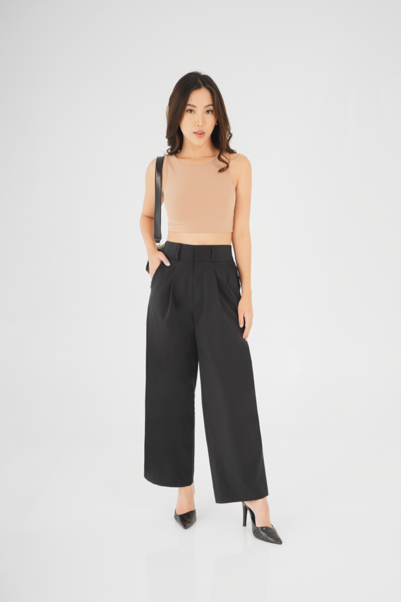 Black Sally Women Solid Pant