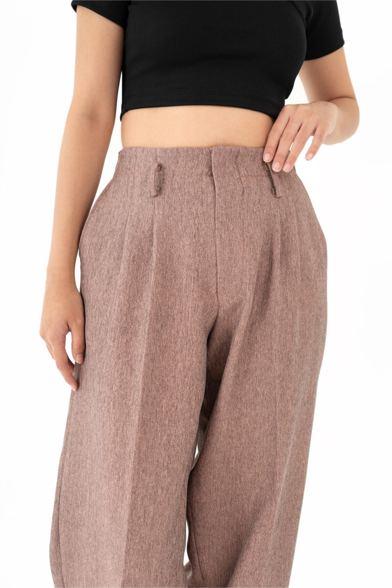 Brown Naomi Solid Pant