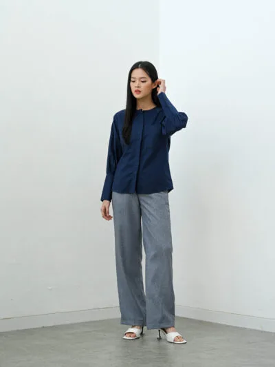 Navy Lynda Oxford Shirt