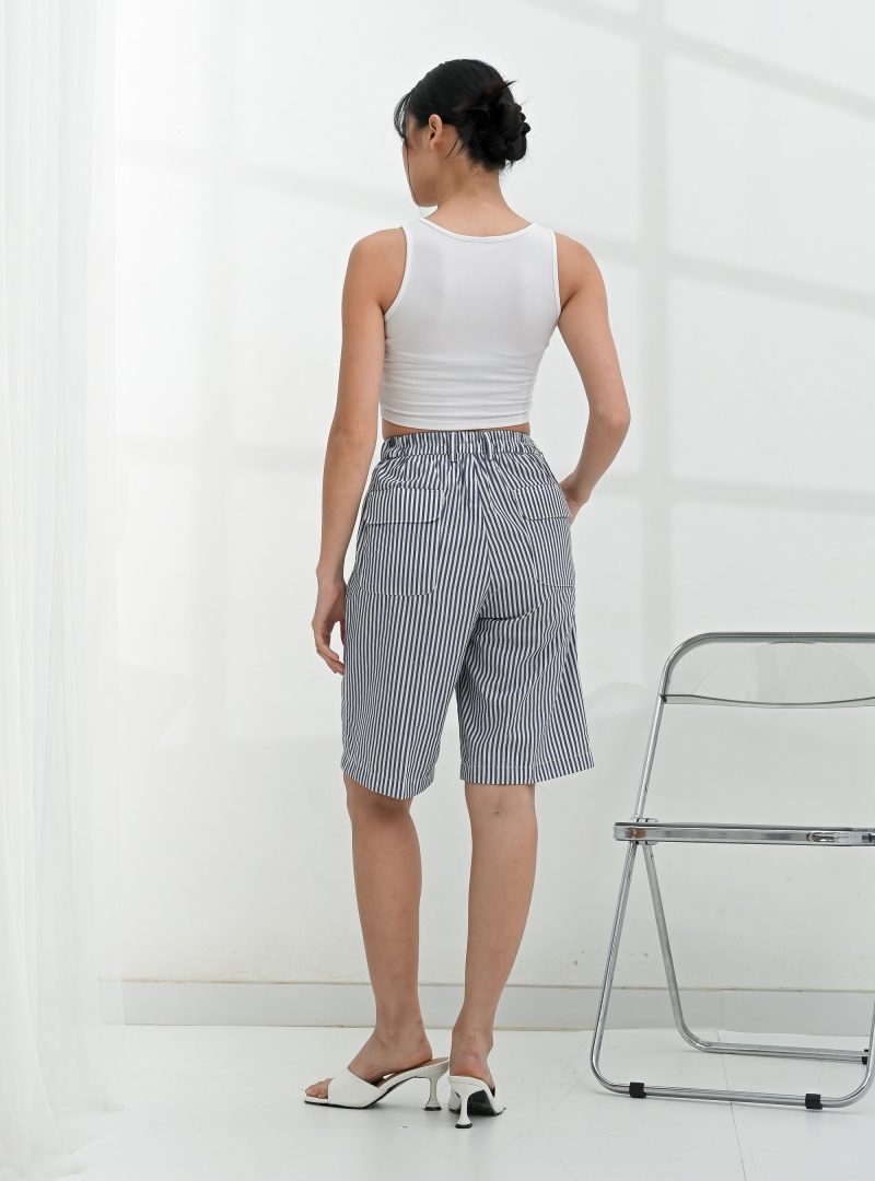 Navy Short Lily Stripe Pant