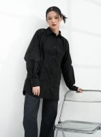 Black Amelia Oxford Shirt