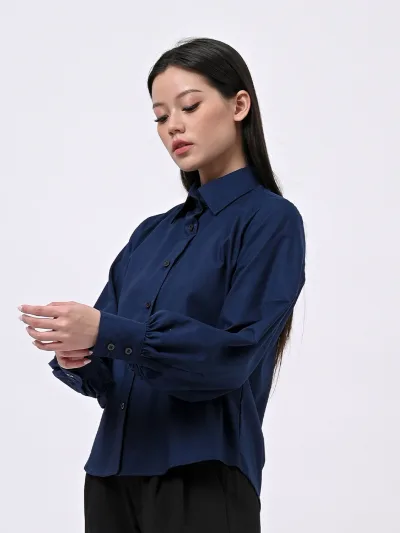Femmi Navy Rose Shirt