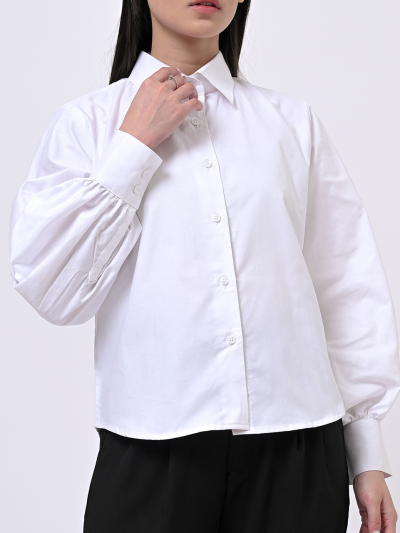 Kasual White Rose Shirt