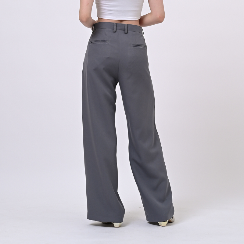 Grey Loose Highwaist City Pant